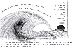 Mi vida con la ola de Octavio Paz. Ilustración de Aurora Vizcaíno